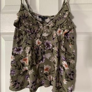 Flowery green blouse